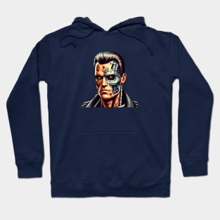 T 800 8Bit Portrait Hoodie